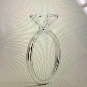 1.5ct Lab-grown Tulip Solitaire Ring in 14K