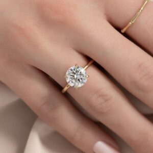 1.5ct ROUND IGI LAB SOLITAIRE RING IN 14K YELLOW GOLD