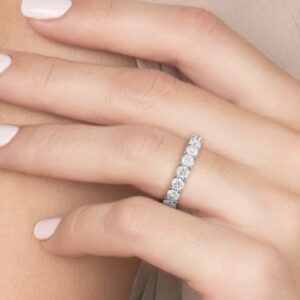 2-3CT APPX LAB ETERNITY RING IN 14K YELLOW GOLD
