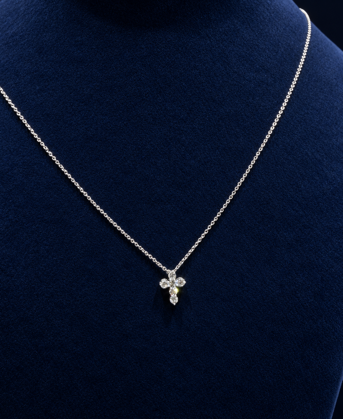 0.24CTW NATURAL DIAMOND CROSS NECKLACE IN 14K YELLOW GOLD - Image 1