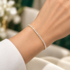 1.31ctw Lab Tennis bracelet in 14K yellow gold - Thumbnail Image 2