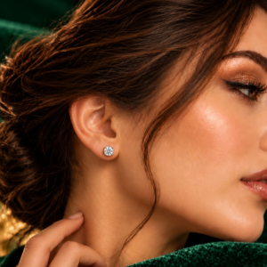 1.5ctw LAB diamond stud earrings in 14K white gold