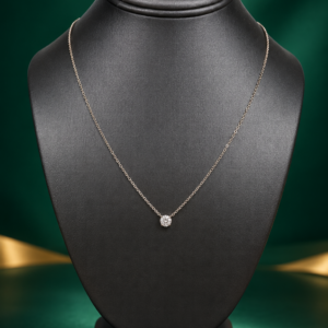 1ctw floating diamond necklace in 14K white gold