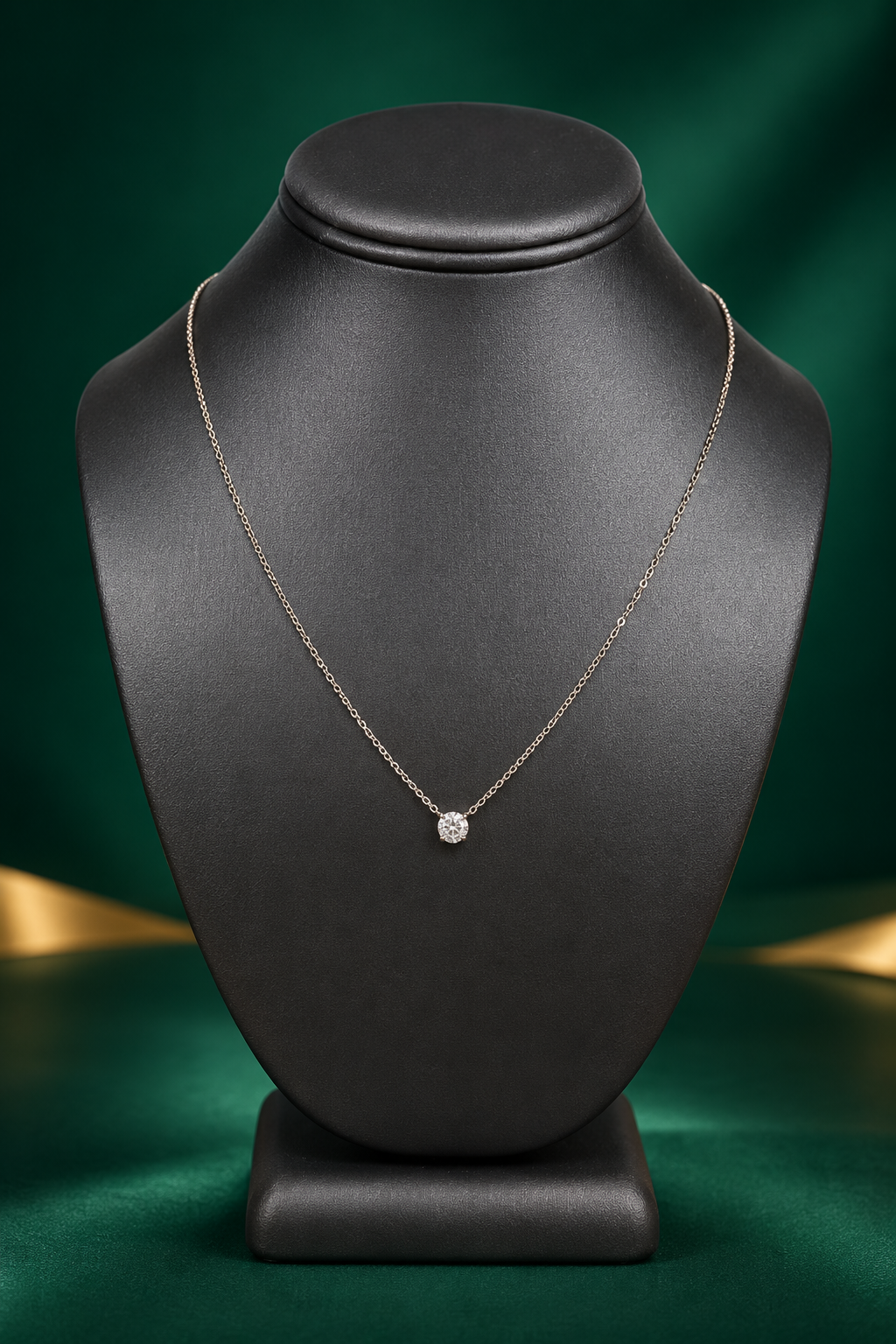 1ctw floating diamond necklace in 14K white gold - Image 1